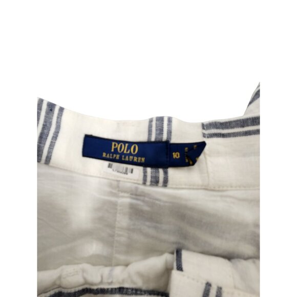 POLO Ralph Lauren Womens Linen Maxi Skirt Striped Old Money Nautical 10 - Picture 6 of 6